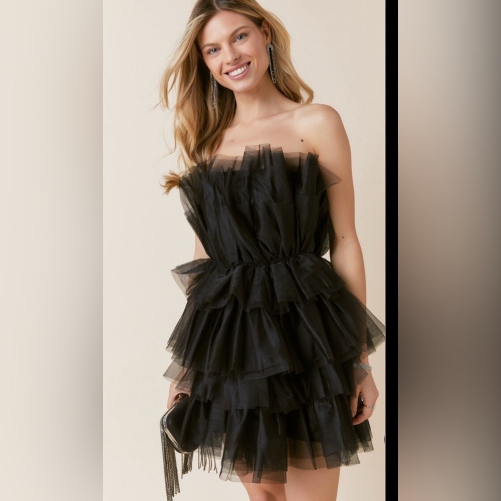 Storia Black Tulle Dress